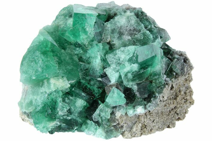 Fluorescent Green Fluorite Cluster - Rogerley Mine, England #184609